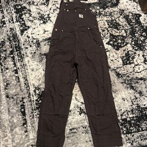 MENS CARHARTT DUCK BIB OVERALL BROWN 32x32